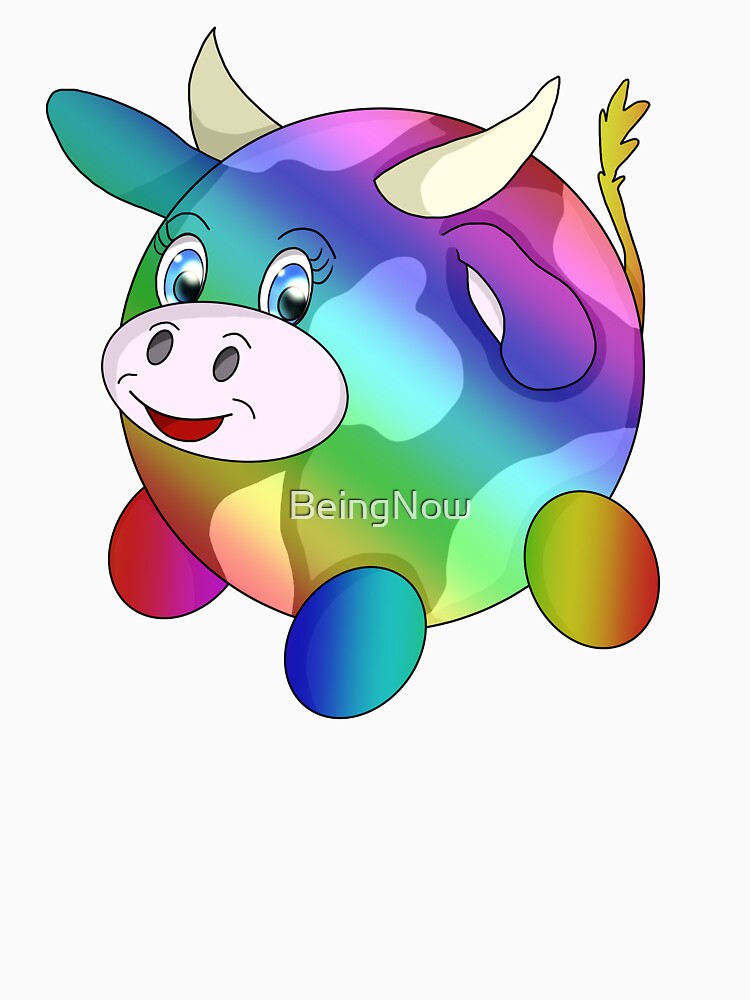 Rainbow pride cow by BeingNow - Adult & Kids T-Shirts, Sweatshirts & Hoodies apparel design preview 3