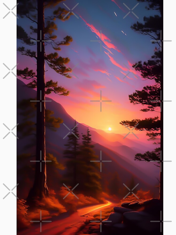 Smokey Mountain National Park Nature Landscape Sunset - Adult & Kids T-Shirts, Sweatshirts & Hoodies apparel design preview 3