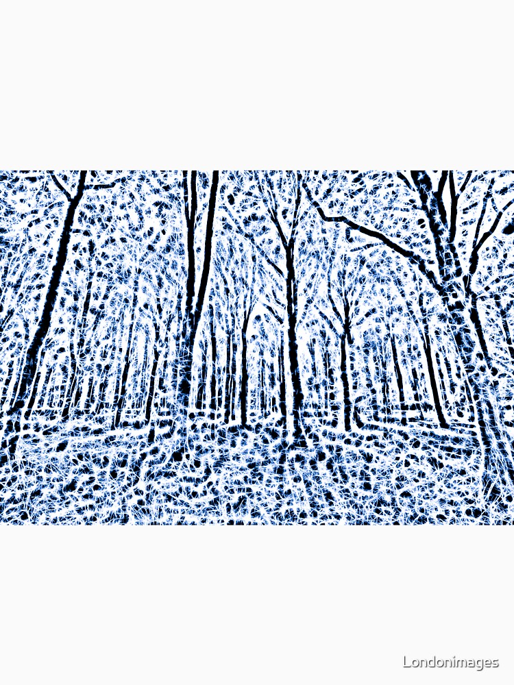 The Blue Forest Abstract Art by Londonimages - Adult & Kids T-Shirts, Sweatshirts & Hoodies apparel design preview 3