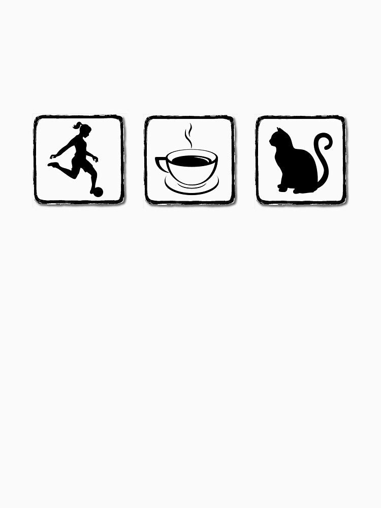 Soccer Coffee Cat Player Football by Keilani N Kai - Adult & Kids T-Shirts, Sweatshirts & Hoodies apparel design preview 3