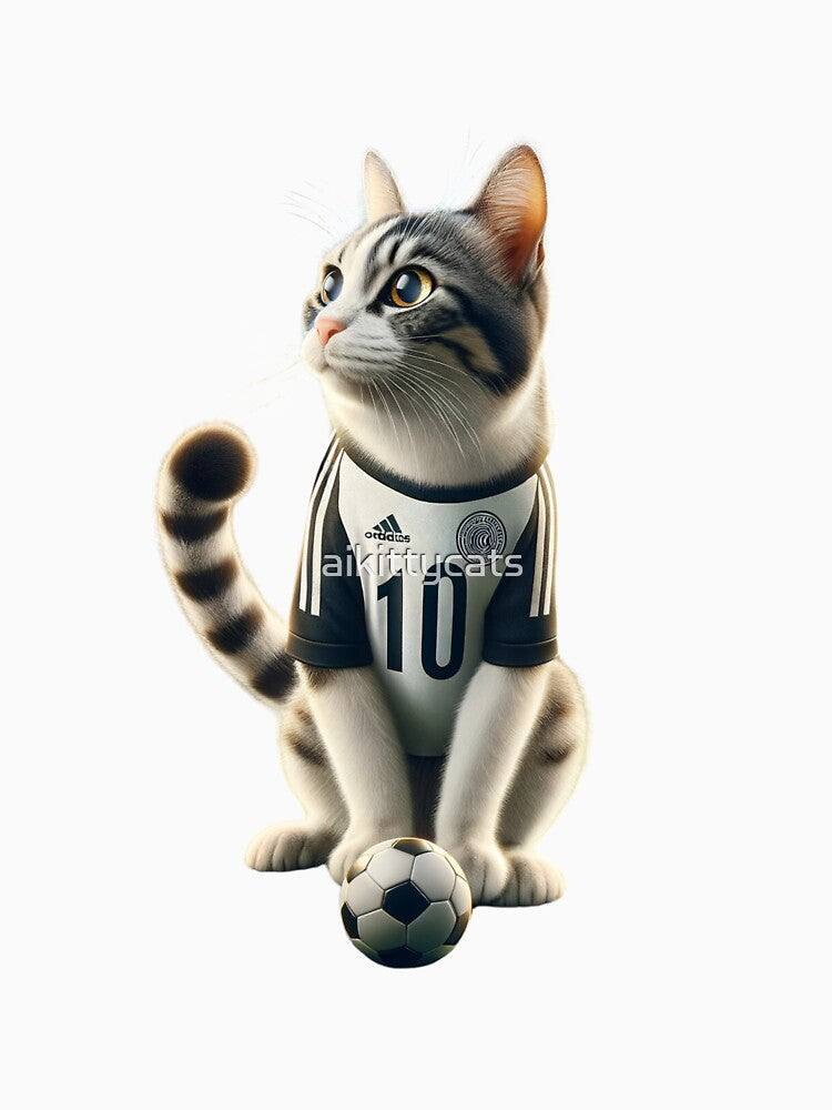 Soccer playmaker cat with soccer jersey by aikittycats sports jersey product view 3
