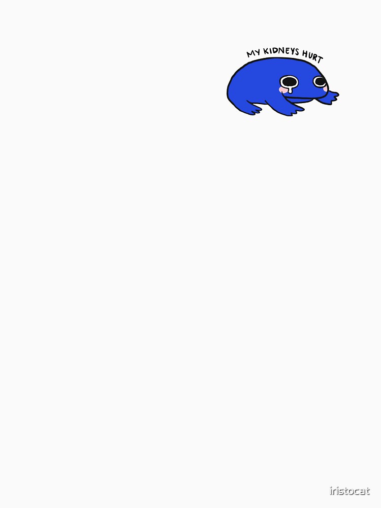 My Kidneys Hurt Royal Blue Frog by iristocat - Adult & Kids T-Shirts, Sweatshirts & Hoodies apparel design preview 3