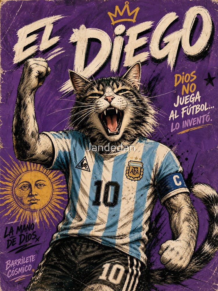 Victory Cat, Retro Football Fan Graphic, Vintage Pop - Adult & Kids T-Shirts, Sweatshirts & Hoodies apparel design preview 3