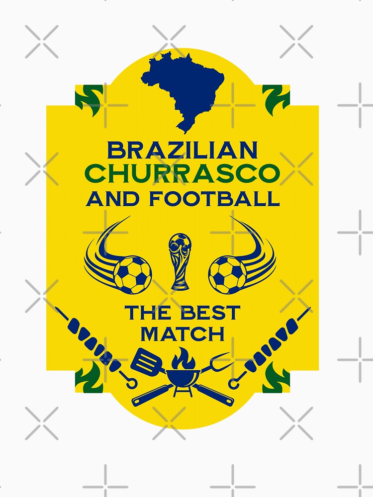 Brazilian Churrasco BBQ Football Party by - Adult & Kids T-Shirts, Sweatshirts & Hoodies apparel design preview 3