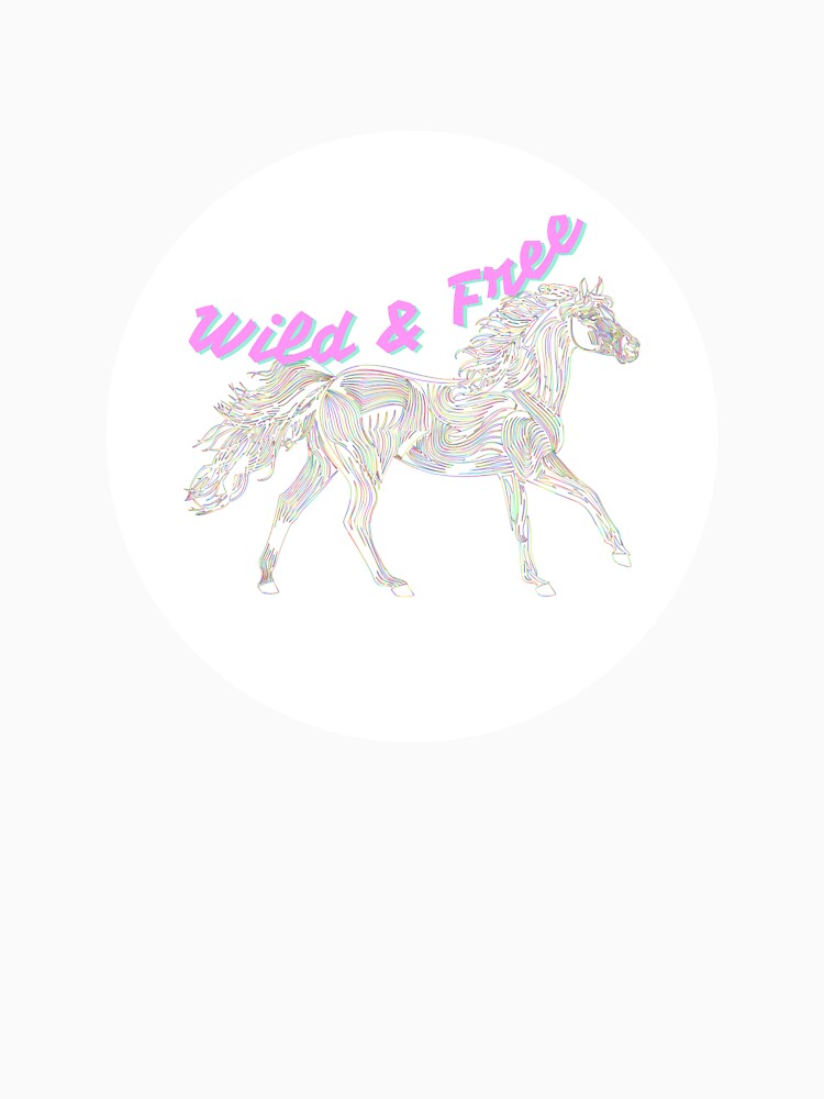 Wild and Free Horse by bluecollarsky - Adult & Kids T-Shirts, Sweatshirts & Hoodies apparel design preview 3