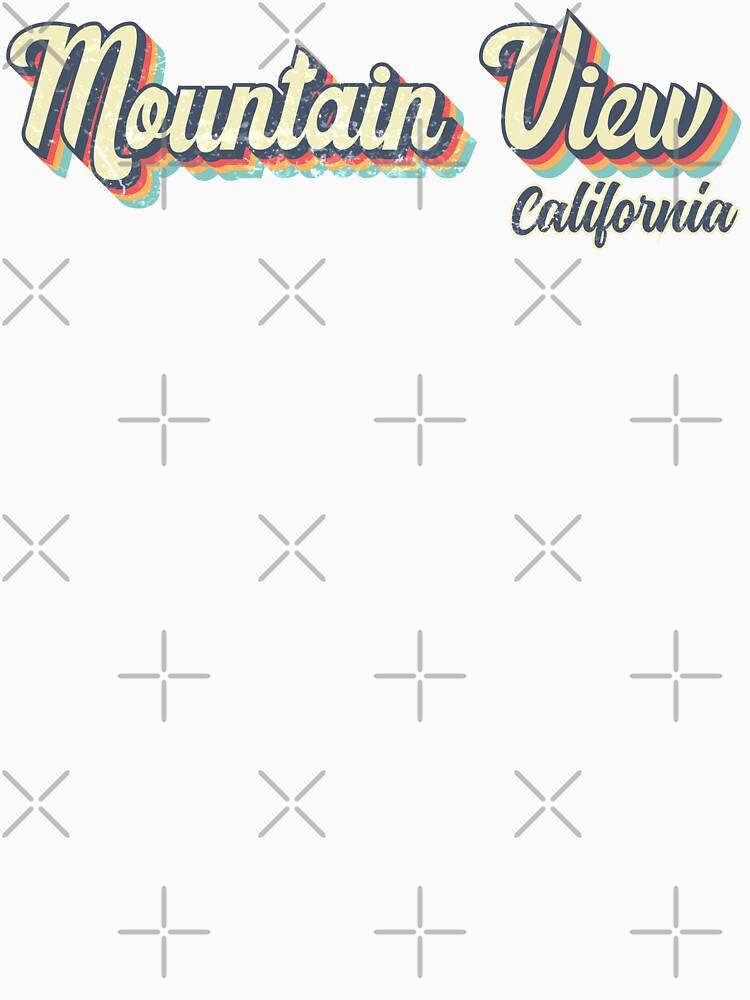 Mountain View City California Retro Vintage 70s - Adult & Kids T-Shirts, Sweatshirts & Hoodies apparel design preview 3
