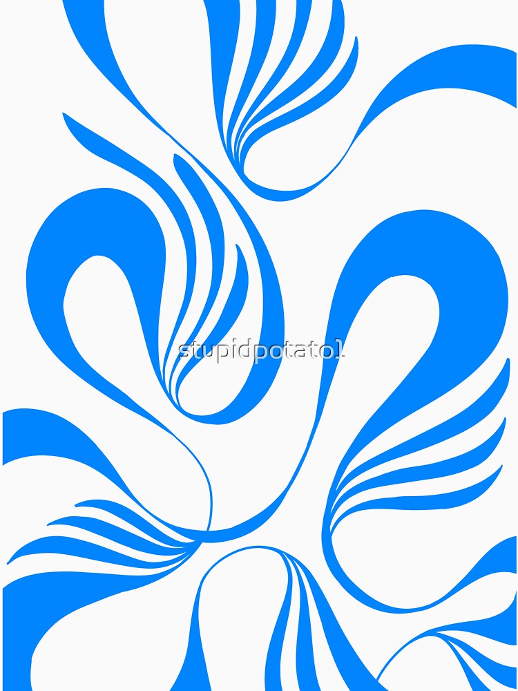 Blue waves by stupidpotato1 - Adult & Kids T-Shirts, Sweatshirts & Hoodies apparel design preview 3