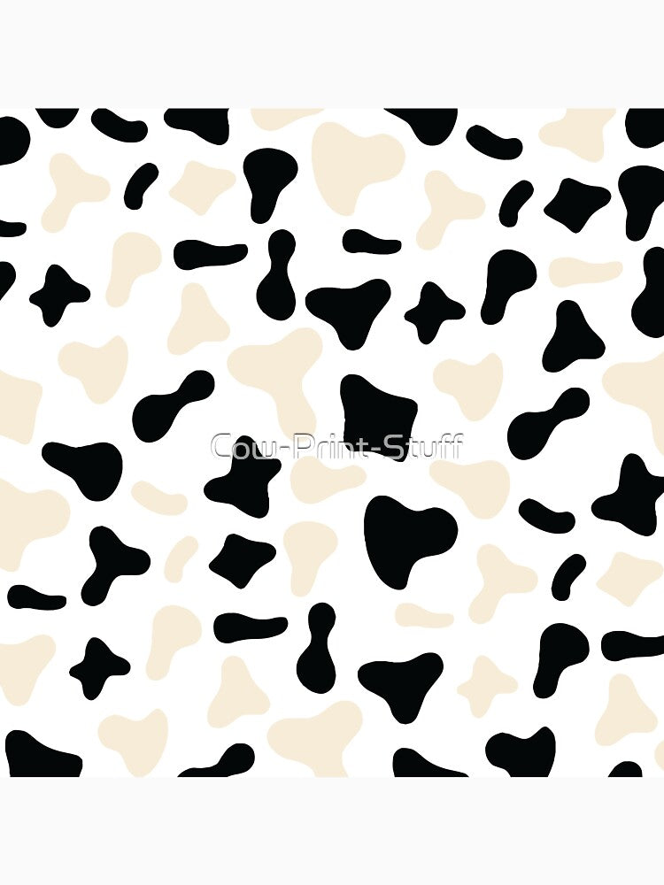 Black Cream Cow Pattern on White Holstein by - Adult & Kids T-Shirts, Sweatshirts & Hoodies apparel design preview 3