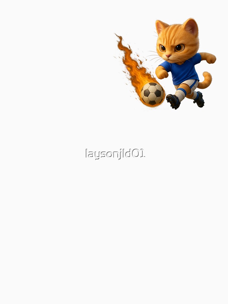 Chibi Football Player Cat by laysonjld01 - Adult & Kids T-Shirts, Sweatshirts & Hoodies apparel design preview 3