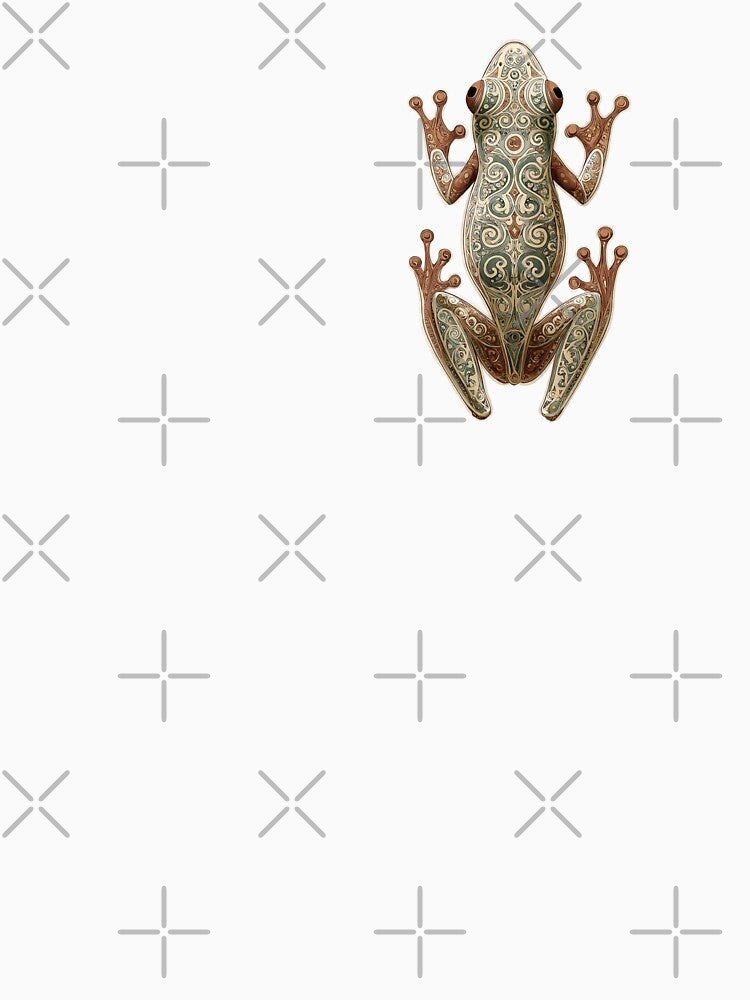 Ornate Spring Mandala Tree Frog Boho Nature Art by - Adult & Kids T-Shirts, Sweatshirts & Hoodies apparel design preview 3