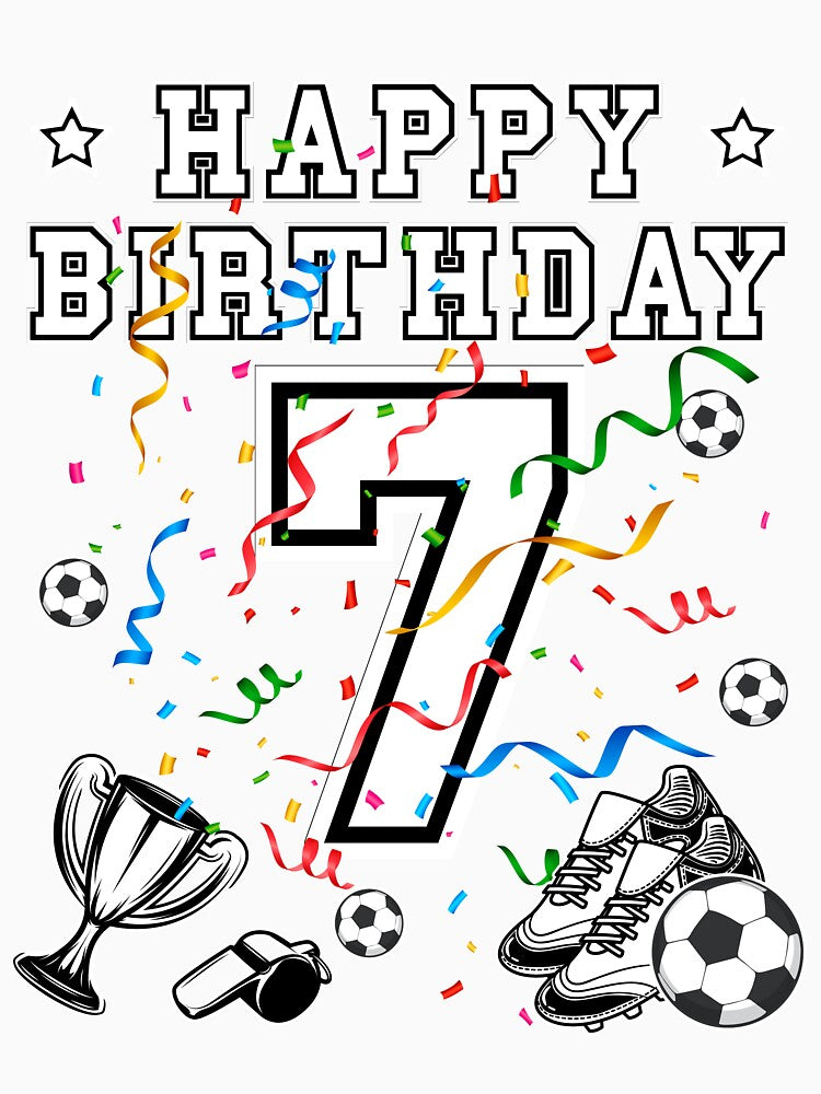 Soccer Birthday 7 Years Soccer jersey Soccer ball by Shirt-Designs sports jersey product view 3