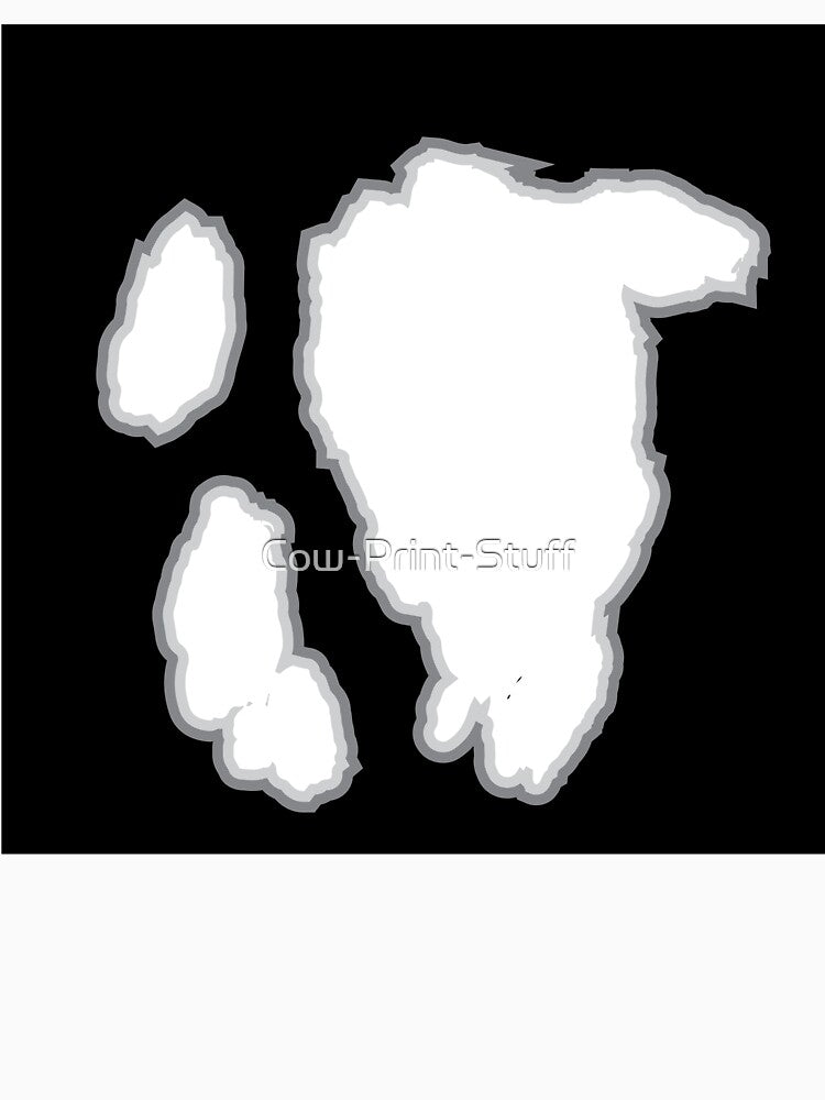 Real Black Cow Pattern Big White Spots by - Adult & Kids T-Shirts, Sweatshirts & Hoodies apparel design preview 3