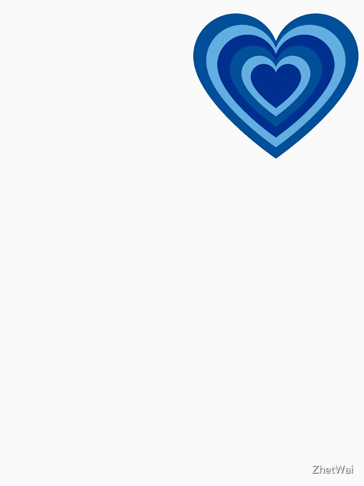 Ocean Blue Growing Heart Pattern by ZhetWai - Adult & Kids T-Shirts, Sweatshirts & Hoodies apparel design preview 3