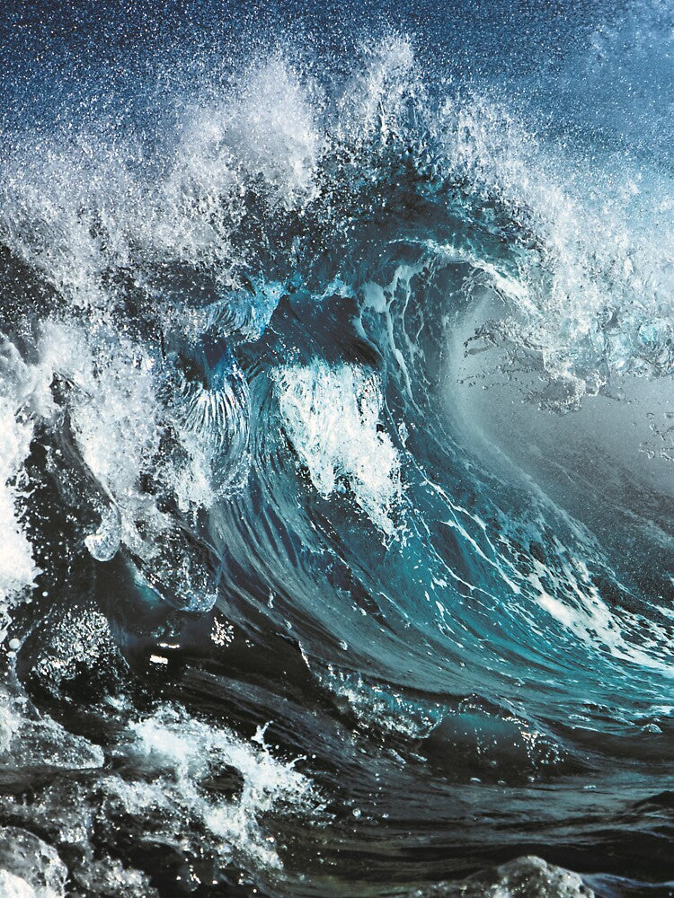 Stormy Ocean Waves Dark Wave Blue by stuff-n-stuff - Adult & Kids T-Shirts, Sweatshirts & Hoodies apparel design preview 3