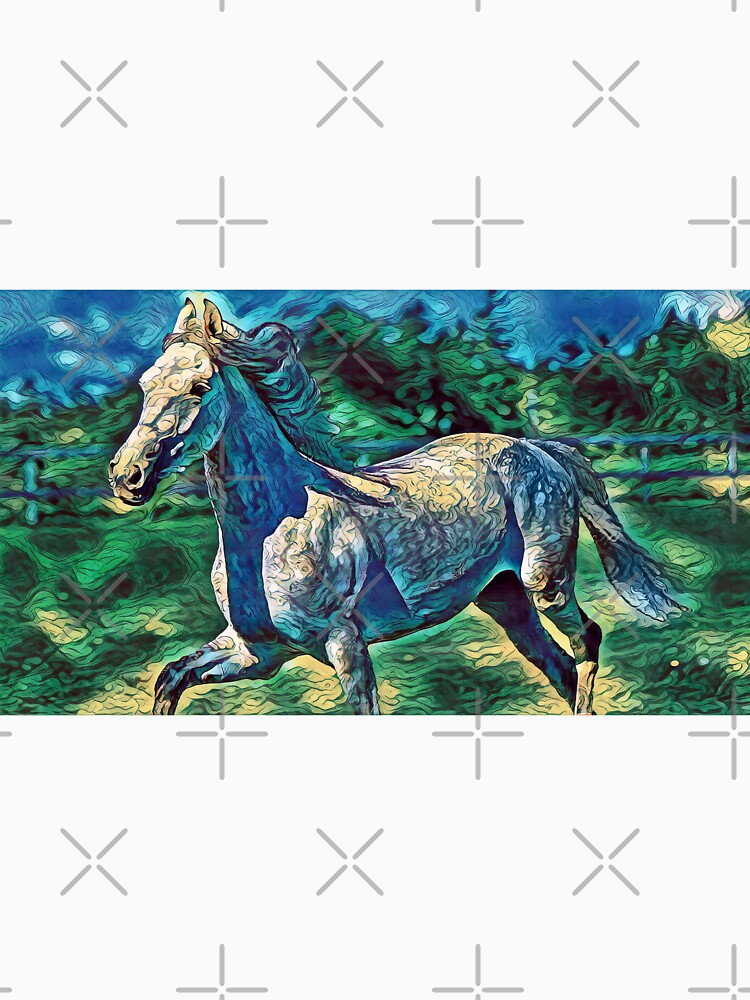 Orlov Trotter horse running abstract curved lines art - Adult & Kids T-Shirts, Sweatshirts & Hoodies apparel design preview 3