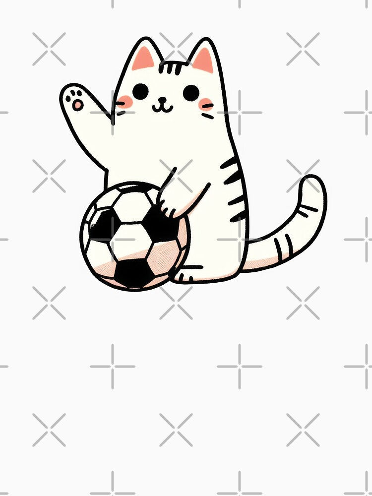 Cat Soccer Love by VerveVerseBoo - Adult & Kids T-Shirts, Sweatshirts & Hoodies apparel design preview 3