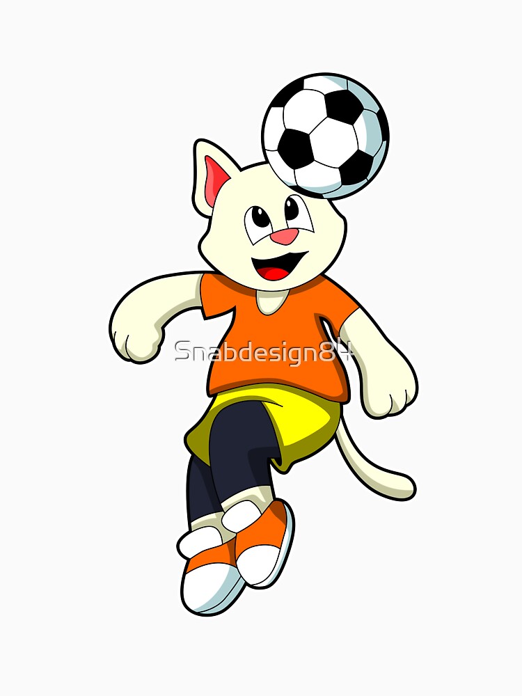 Cat at Sports with Soccer by Snabdesign84 - Adult & Kids T-Shirts, Sweatshirts & Hoodies apparel design preview 3
