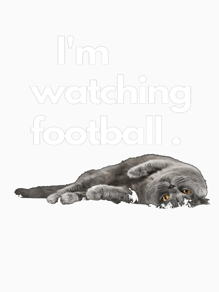 Cat watching football -i'm by Flirt-Teez - Adult & Kids T-Shirts, Sweatshirts & Hoodies apparel design preview 3