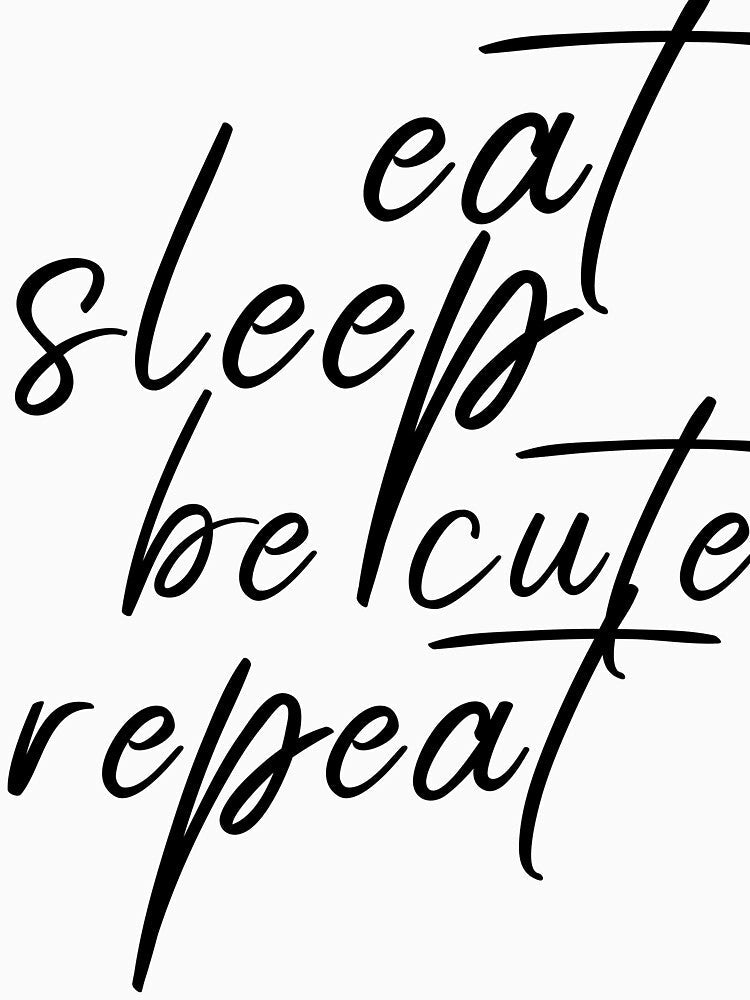 Eat Sleep Be Cute Repeat, Beach Play Edit by - Adult & Kids T-Shirts, Sweatshirts & Hoodies apparel design preview 3