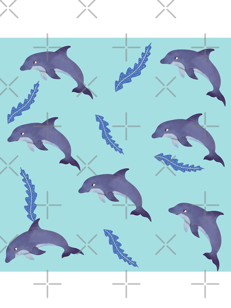Ocean Bathmat Blue Pattern by mimosadesigns - Adult & Kids T-Shirts, Sweatshirts & Hoodies apparel design preview 3