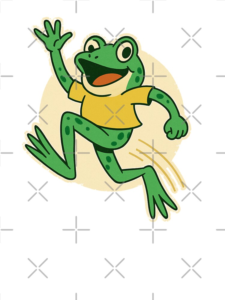 Portland Frog Hop Squad Retro Cartoon Design by - Adult & Kids T-Shirts, Sweatshirts & Hoodies apparel design preview 3