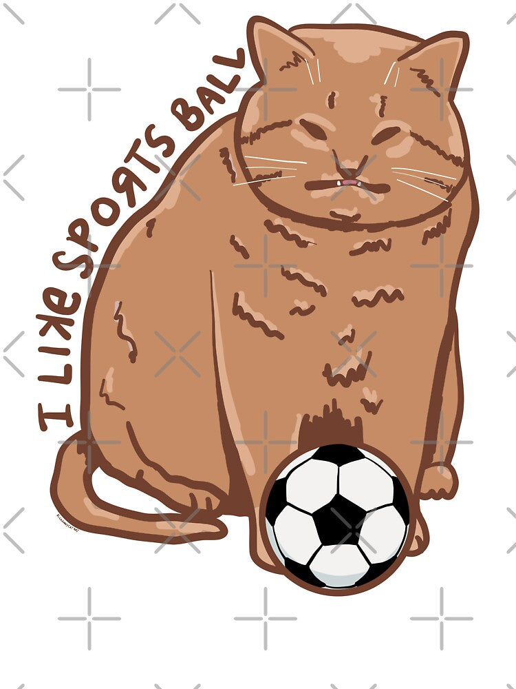 Sportsball Cat Soccer by KilkennyCat Art - Adult & Kids T-Shirts, Sweatshirts & Hoodies apparel design preview 3