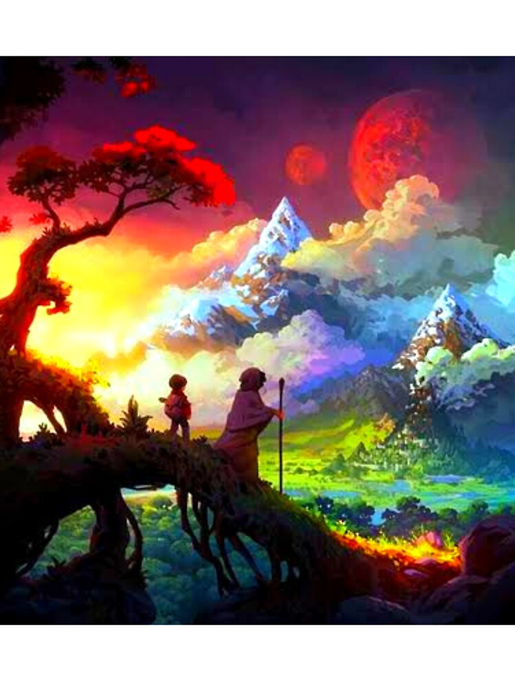 Mountain sunrise time by Ideassbold - Adult & Kids T-Shirts, Sweatshirts & Hoodies apparel design preview 3