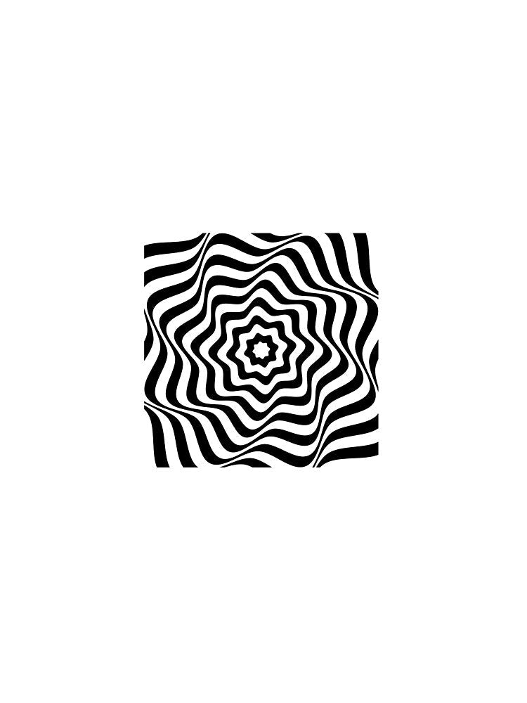 Hypnotic Black Spiral Pattern by FunnyStyleLine - Adult & Kids T-Shirts, Sweatshirts & Hoodies apparel design preview 3