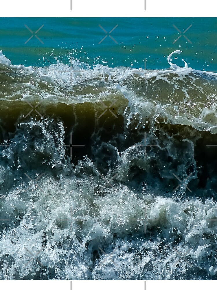 Blue Ocean Waves by justjonboy - Adult & Kids T-Shirts, Sweatshirts & Hoodies apparel design preview 3