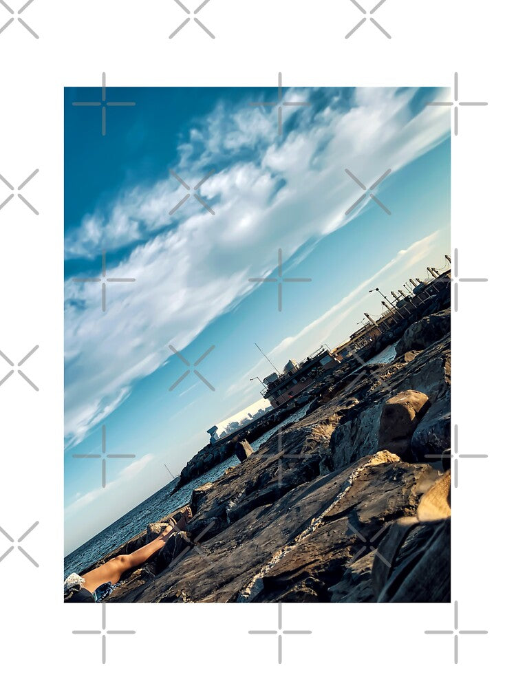 Sea Sky Nature Landscape Summer Travel Italian Beach - Adult & Kids T-Shirts, Sweatshirts & Hoodies apparel design preview 3