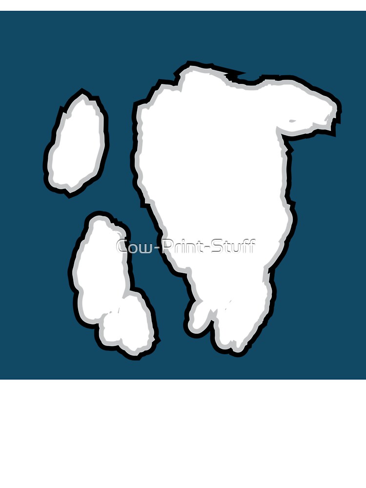 Big White Cow Pattern Royal Blue Cowhide by - Adult & Kids T-Shirts, Sweatshirts & Hoodies apparel design preview 3