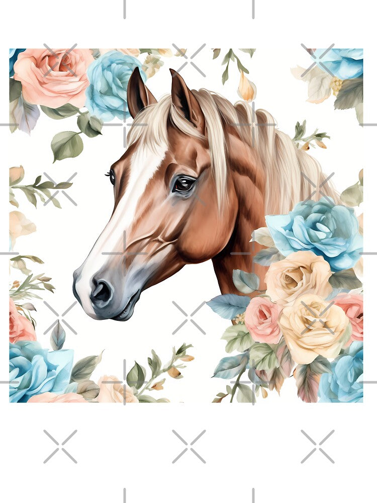Horse in Pink and Blue Love by EquestrianImperium - Adult & Kids T-Shirts, Sweatshirts & Hoodies apparel design preview 3