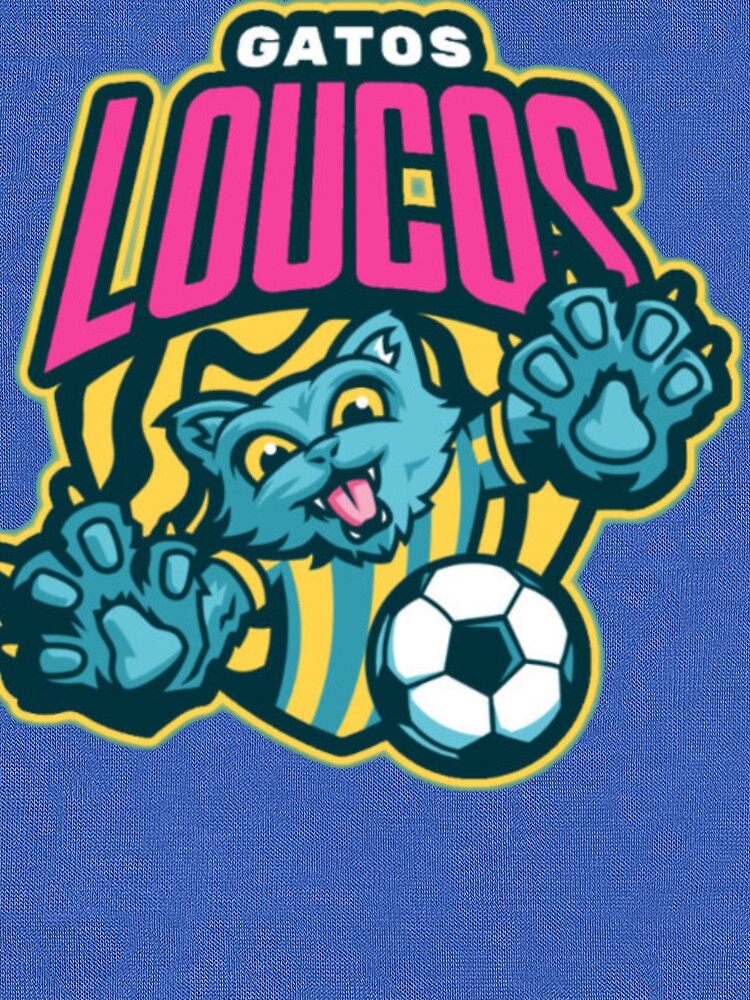 Gatos Loucos Soccer Cat Mascot by GenZFashion000 - Adult & Kids T-Shirts, Sweatshirts & Hoodies apparel design preview 3