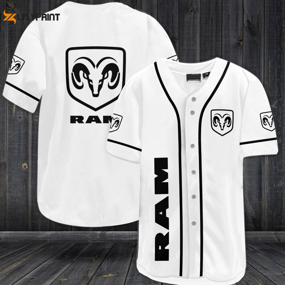 Ram Racing Baseball Jersey - lylyprint.com baseball jersey product view 1