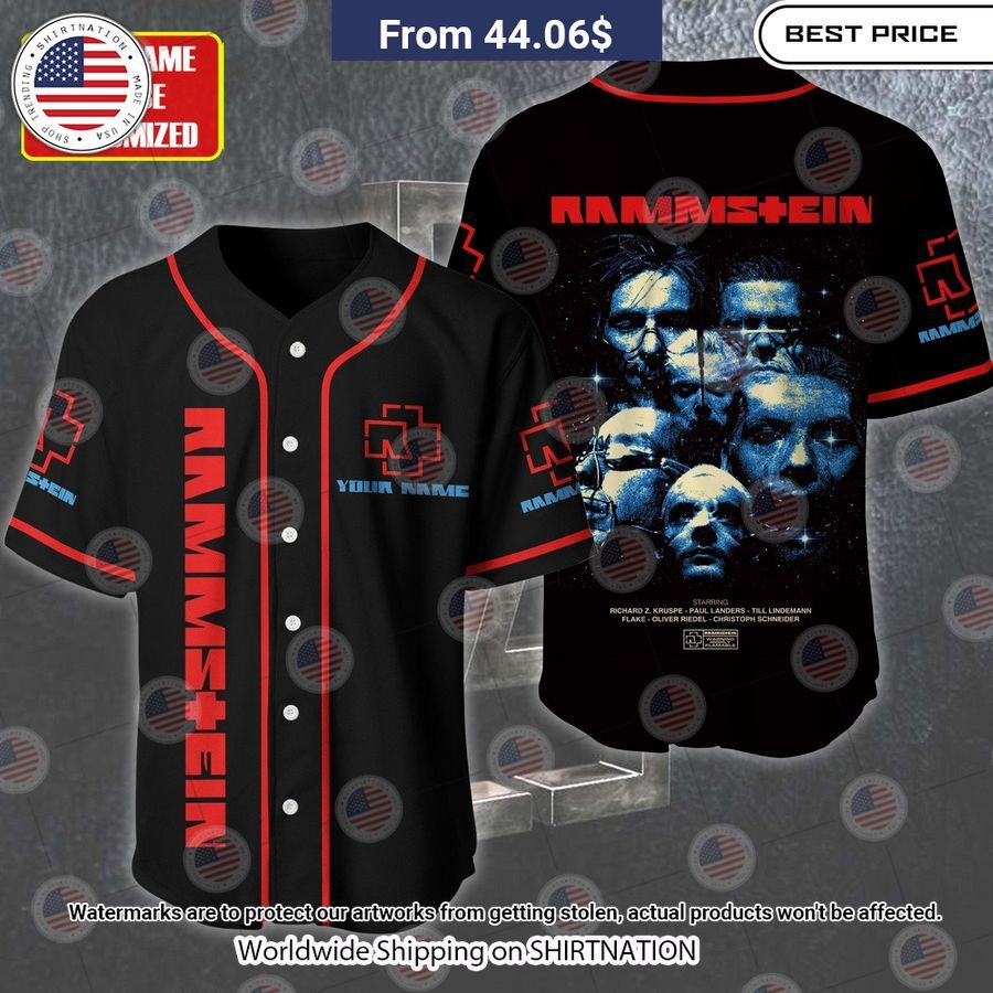 Rammstein Baseball Jersey baseball jersey product view 1
