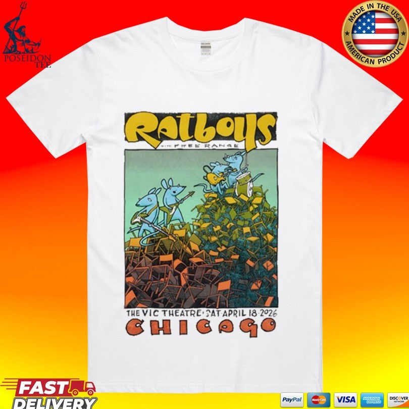 Ratboys Apr 18 2026 The Vic Theatre In Chicago Il T-shirt Unisex T-shirt, Sweatshirt, Hoodie, Long Sleeve Tee - T-Shirt, Sweatshirt, Hoodie