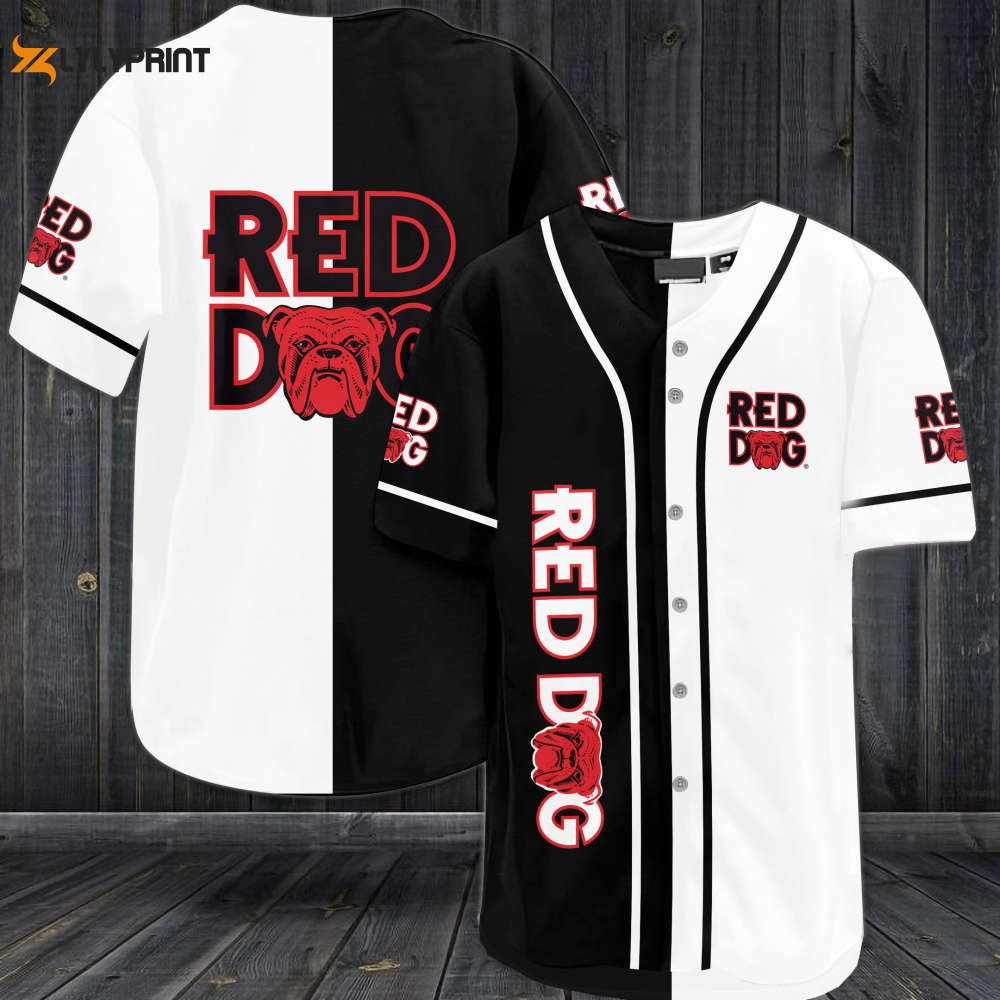 Red Dog Beer Baseball Jersey - Gift for Men Women - lylyprint.com baseball jersey product view 1