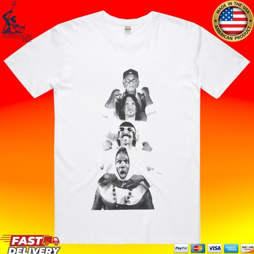 Red Hot Chili Peppers Unlimited Love World Tour 2023 Four Wise T-shirt Unisex T-shirt, Sweatshirt, Hoodie, Long Sleeve Tee - T-Shirt, Sweatshirt, Hoodie
