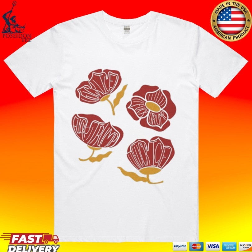 Red Poppy Floral Fuck Trump T-shirt Unisex T-shirt, Sweatshirt, Hoodie, Long Sleeve Tee - T-Shirt, Sweatshirt, Hoodie