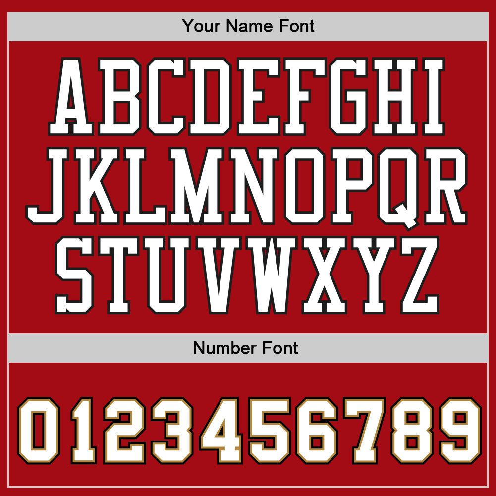 Custom Red White-Old Gold Authentic Baseball Jersey baseball jersey product view 4