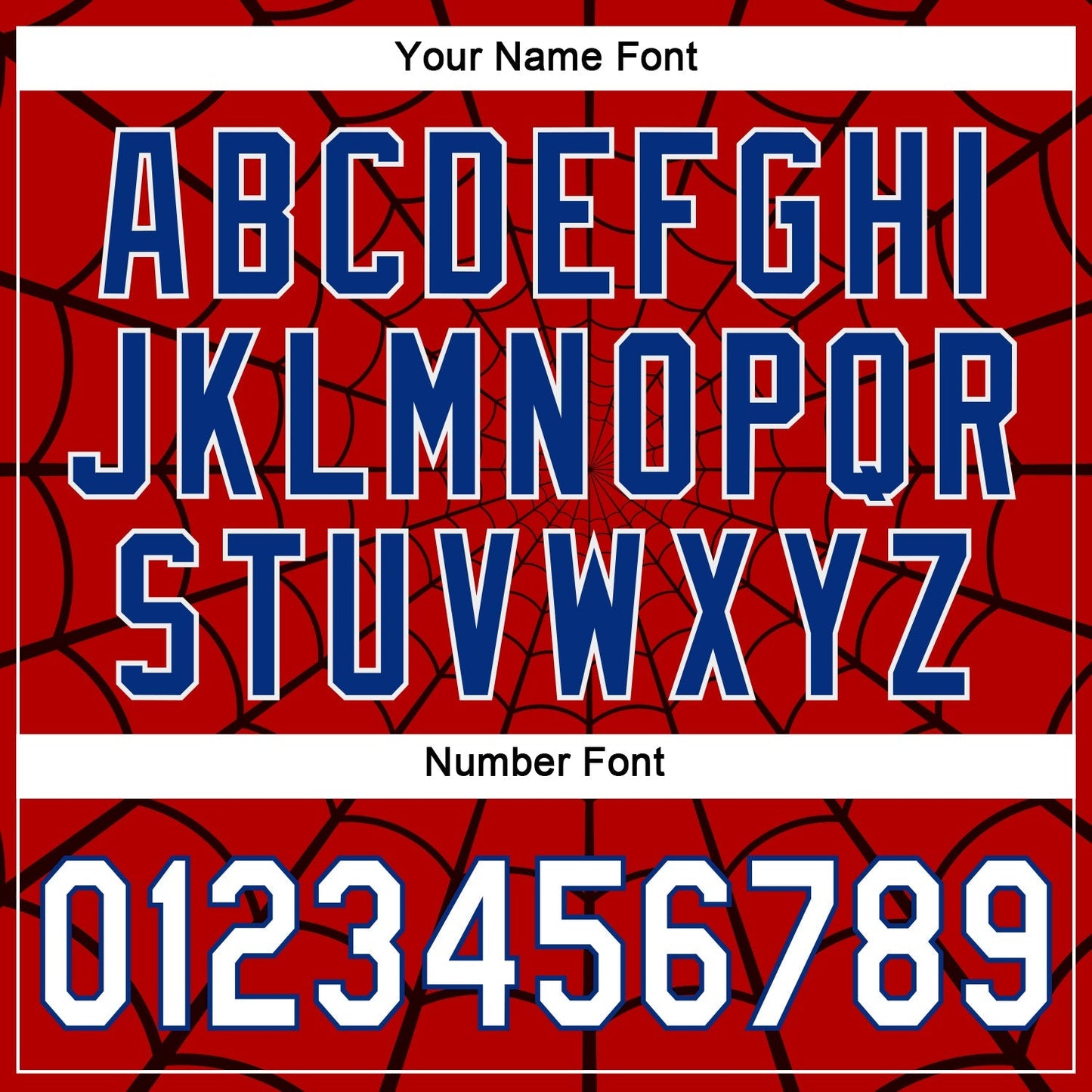 Custom Red White-Royal 3D Pattern Design Spider Web Authentic Baseball Jersey baseball jersey product view 5