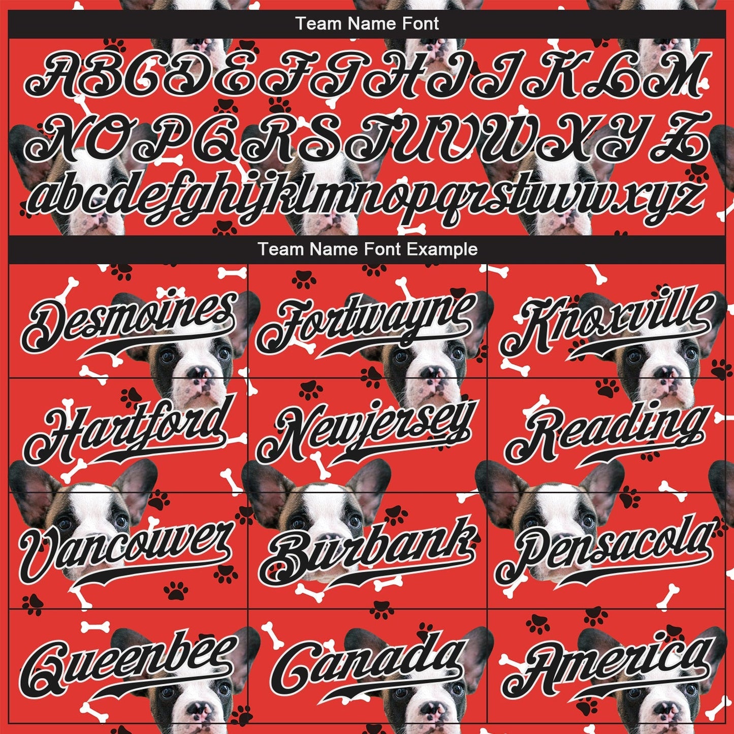 Custom Red Black-White 3D Pattern Design Dogs Authentic Baseball Jersey baseball jersey product view 4
