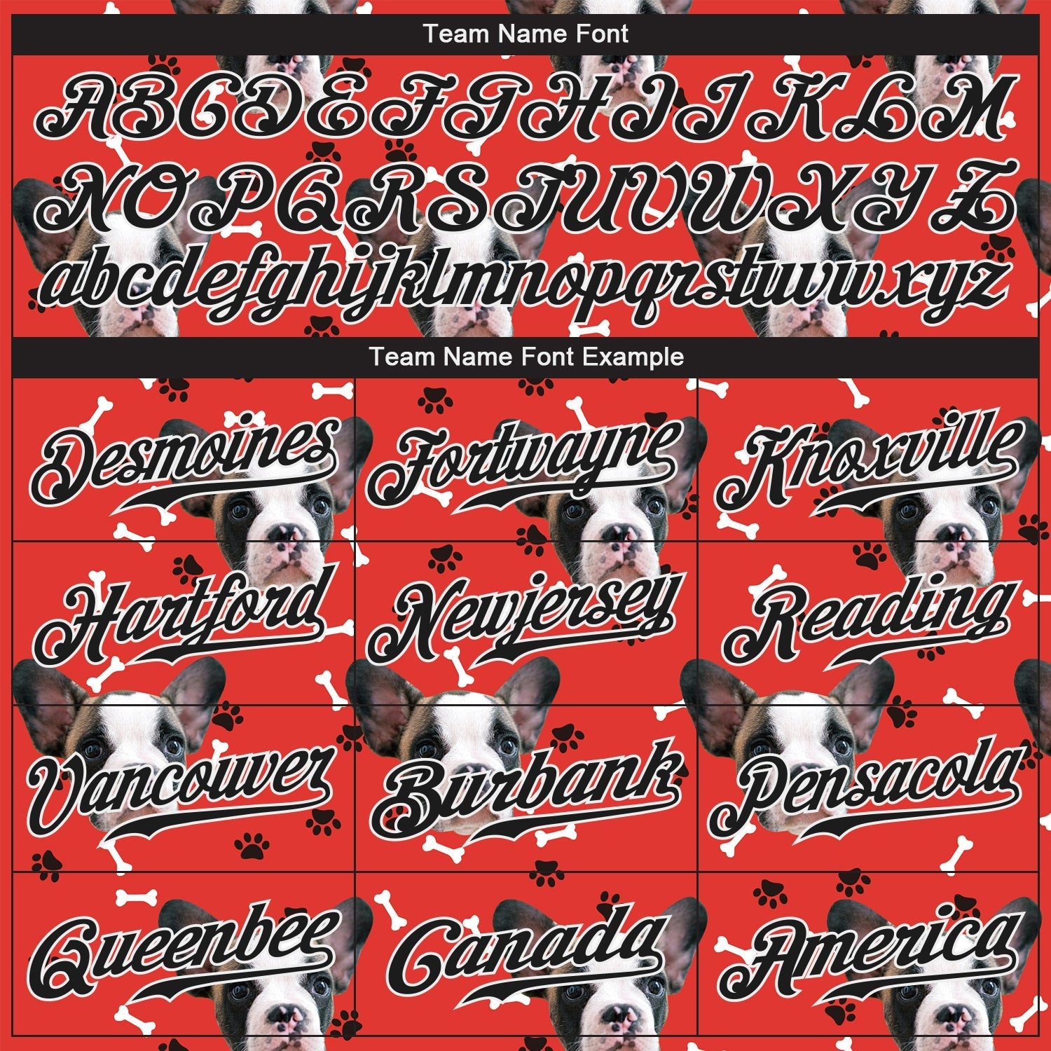Custom Red Black-White 3D Pattern Design Dogs Authentic Baseball Jersey baseball jersey product view 4
