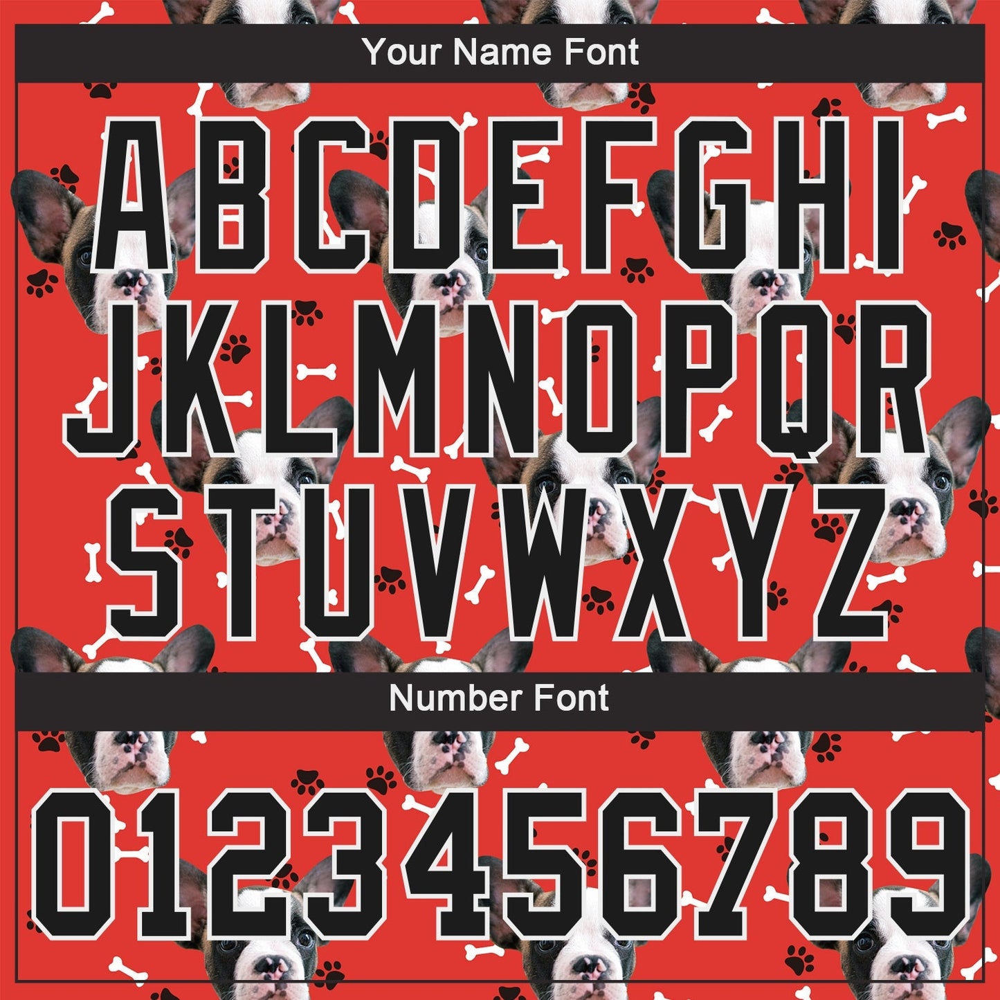 Custom Red Black-White 3D Pattern Design Dogs Authentic Baseball Jersey baseball jersey product view 5