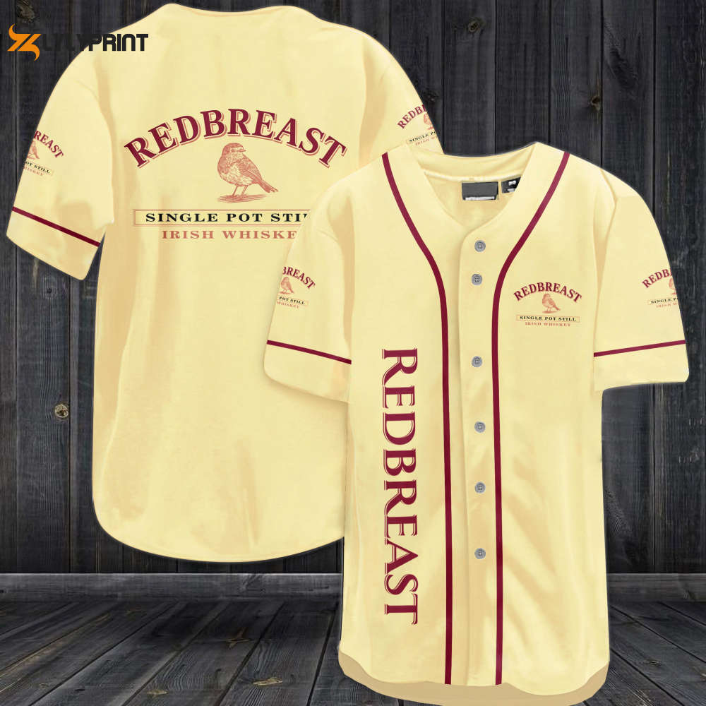 Redbreast Irish Whiskey Baseball Jersey - Gift for Men Women - lylyprint.com baseball jersey product view 1