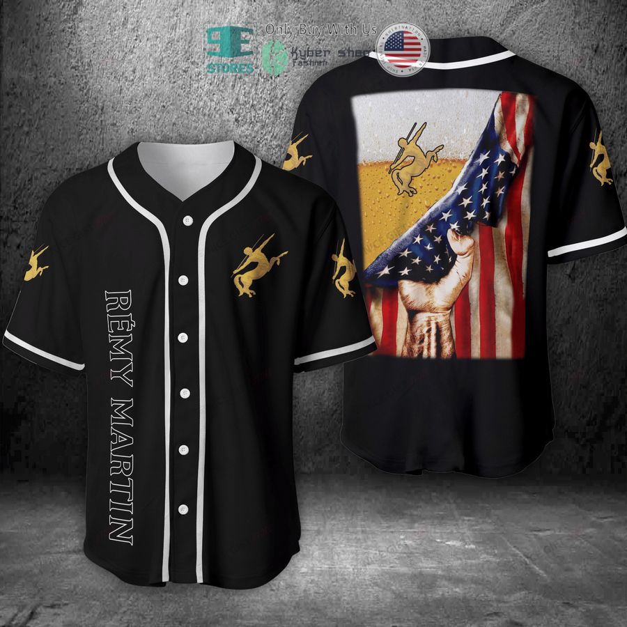 BEST Remy Martin Beer United States Flag Baseball Jersey baseball jersey product view 1