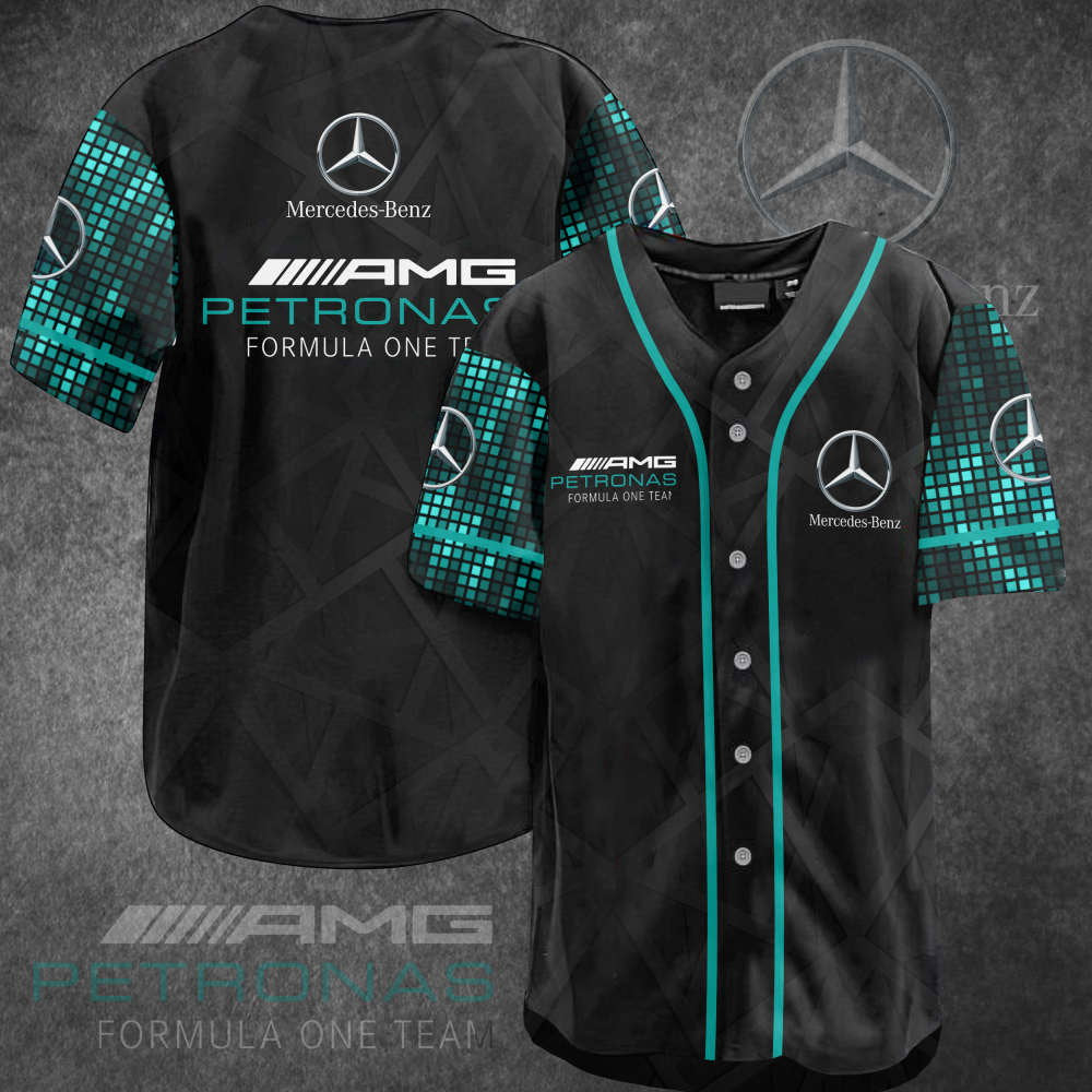 Rev up Your Style with the Mercedes X Petronas Racing Baseball Jersey baseball jersey product view 2