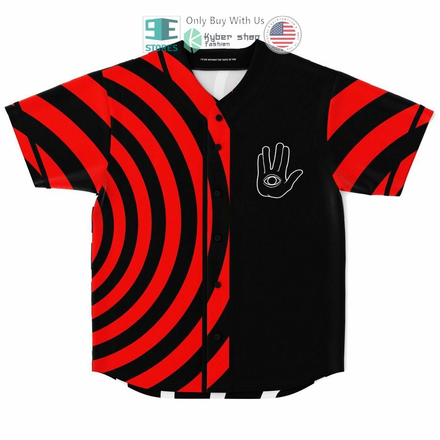 BEST Rezz logo black red Baseball Jersey baseball jersey product view 1