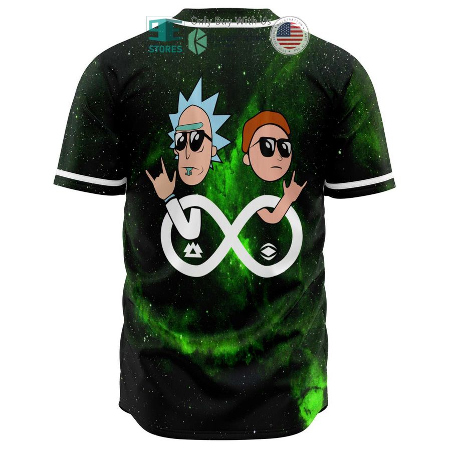 BEST Rick Morty Family green galaxy Baseball Jersey baseball jersey product view 1