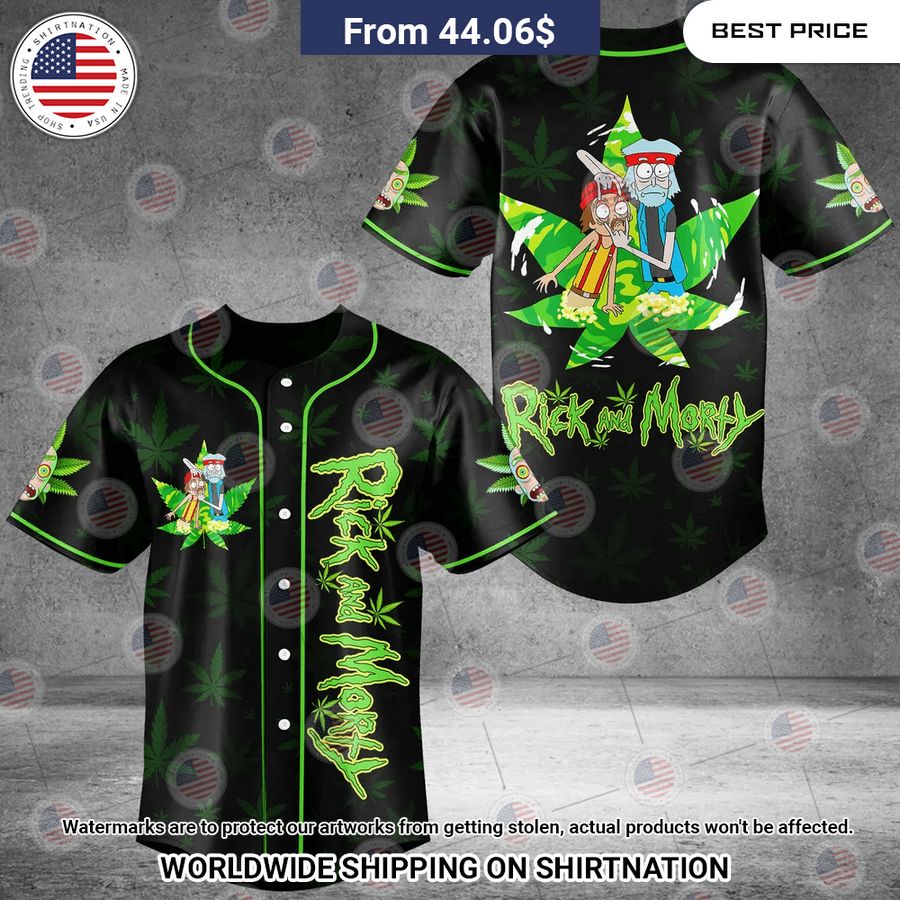 Rick N Morty As Cheech&Chong Baseball Jersey baseball jersey product view 1